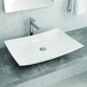 Kamalu - Lavabo appoggio rettangolare 60cm Ceramica Litos-0008