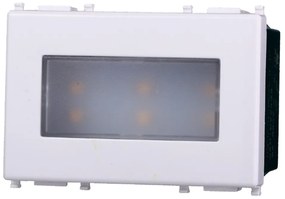 ETTROIT Lampada Led Segnapasso 3P 220V Bianco Caldo 3000K Compatibile Con Vimar Plana