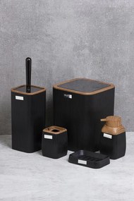 Set di accessori da bagno 5 pezzi nero