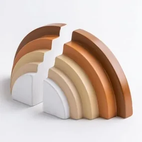 Fermalibri Retro A Forma Di Vinile - Set Di 2, Design Vintage Per Appassionati Di Musica - Foto 3