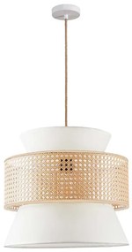 Lampadario a sospensione con filo GRENADA 1xE27/20W/230V diametro 40 cm beige