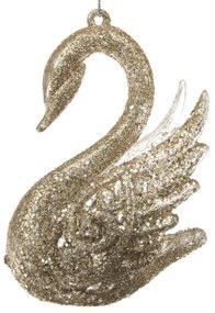 Decorazione per albero di natale in plastica 10 cm Swan – Dakls