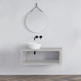 Mobile da bagno sotto lavabo Squer beton L 100 x H 30 x P 46 cm, lavabo non incluso