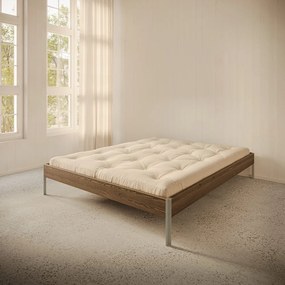 Letto matrimoniale marrone in pino massiccio con rete inclusa 180x200 cm Core – Karup Design