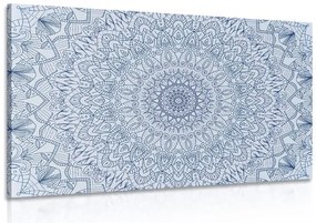 Stampa su tela – Mandala decorativa dettagliata in blu