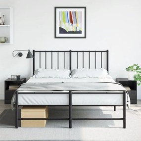 Comodini 2 Pz Neri 34,5x39x44 Cm İn Acciaio /