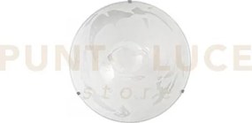 Plafoniera alabastro bianca 2 luci attacco e27 30x30x9,5cm