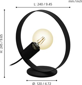 Eglo 43615 - Lampada da tavolo FRIJOLAS 1xE27/40W/230V