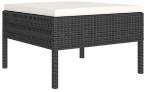 Set Divani da Giardino 13 pz con Cuscini in Polyrattan Nero