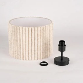 Brilagi - Plafoniera da soffitto NORDIC WAVE 1xE27/15W/230V Ø 32 cm lino/nero