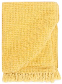 Copriletto İn Cotone 125x150 Cm Giallo Senape /