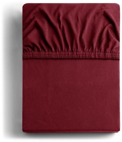 Lenzuolo elasticizzato in jersey bordeaux 200x200 cm Amber - DecoKing