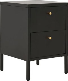 Comodino in metallo nero Dalby - House Nordic