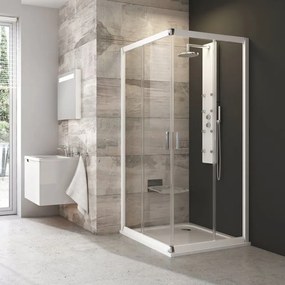 Ravak Blix box doccia 90x90 cm quadrato alluminio lucida/vetro con motivo 1LV70C00ZG