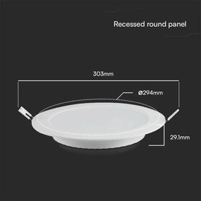 Lampada LED da incasso SAMSUNG CHIP LED/24W/230V 4000K diametro 29,4 cm bianco