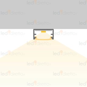 Profilo Mini 1m e 2m  Alluminio Nero stretto solo 14mm per striscia LED Variante Lunghezza 2 Metri