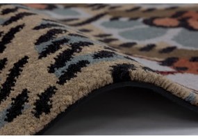 Tappeto in lana marrone 133x190 cm Paisley - Agnella