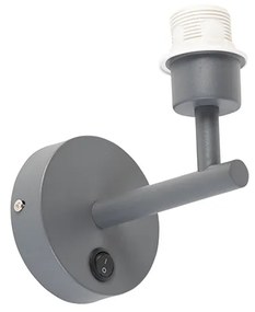 Applique moderna grigio scuro 1 luce con interruttore - Combi
