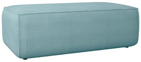 Pouf in Velluto a coste Turchese - AMELIA