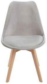 Sedia Synk Velluto - Grigio chiaro