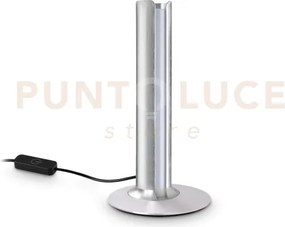 Dorica lampada da tavolo led 3000k 8w  1100 lm dimmerabile acciaio ...