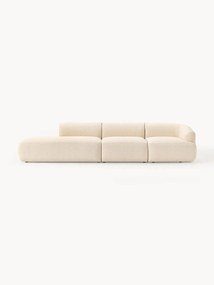 Chaise longue XL componibile in bouclé Sofia