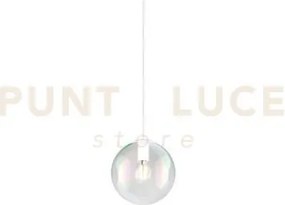 Sospensione 1 luce attacco e27 con cavo cm 250 in vetro 1234 d.20cm...