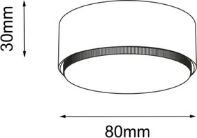Brosline 1261 - Faretto DROP 1xGX53/9W/230V bianco
