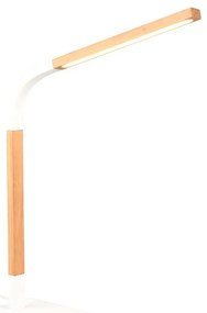 Lampada da tavolo dimmerabile a LED in colore bianco e naturale con paralume in legno (altezza 73,5 cm) Norris - Trio