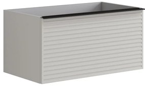 Mobile da bagno sotto lavabo Pixel stripes grigio laccato opaco L 80 x H 40 x P 45.5 cm 1 cassetto, lavabo non incluso