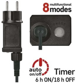 Catena luminosa natalizia LED 200xLED/8 funzioni 25m IP44 multicolore