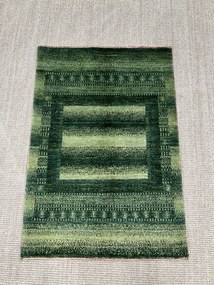Loribaft Tappeto persiano 60 x 90 Verde (Iran) Annodato A Mano