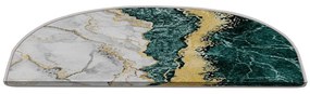 Gradini per scale in set da 16 pezzi in colore crema petrolio 20x65 cm Golden Marble - Vitaus