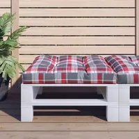 Cuscino per Pallet a Quadri Rossi 80x80x12 cm in Tessutocod mxl 72541