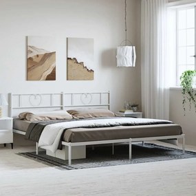 Giroletto Con Testiera Metallo Bianco 183x213 Cm /