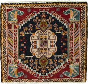 Shiraz Tappeto persiano 60 x 60 Rosso (Iran) Annodato A Mano