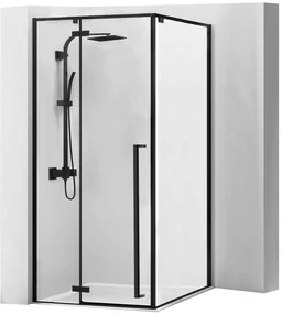 Rea Fargo box doccia 90x90 cm quadrato nero semiopaca/vetro trasparente REA-K6318