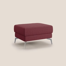 Star Pouf con piedini alti in tessuto impermeabile fiammato T03 rosso