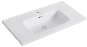 Kamalu - Lavabo da incasso 91cm in ceramica lucida | Litos-K7090