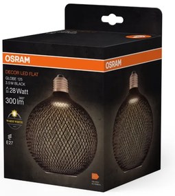 Lampadina LED DECOR FLAT G125 E27/3,5W/230V 2700K nero - Osram