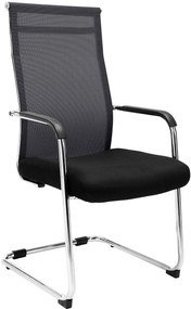 Sedia Per Ufficio Di Design Con Braccioli E Schienale İn Rete - Brenda ?? / Schwarz