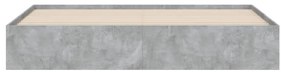 Giroletto Cassetti Grigio Cemento 160x200 cm Legno Multistrato