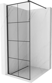 Mexen Kioto parete doccia Walk-in 80 x 200 cm, griglia nera 8 mm, nero - 800-080-101-70-77