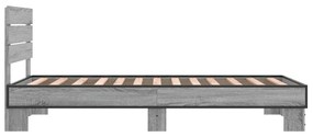 Giroletto grigio sonoma 75x190cm in legno multistrato e metallo