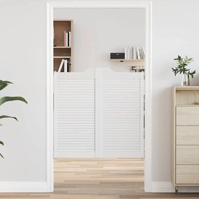 Porte A Battente 2-paio Design A Lamelle Bianco 100x100 Cm /