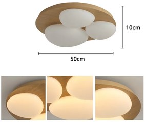 Brilagi - plafoniera LED VISBY WOOD LED/36W/230V Ø 50 cm, marrone