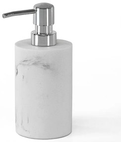 Dispenser sapone effetto marmo bianco in resina Ivy