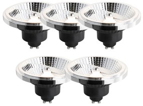 Set di 5 Lampadine LED GU10 Dimmerabili 111mm 10.5W 770 lm 3000K