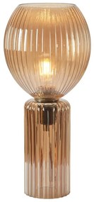 Lampada da tavolo color ambra con paralume in vetro (altezza totale 40 cm) Toulipa – Markslöjd