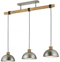 Sospensione 3 Cupole Metallo Nichel Anticato Delhi Trio Lighting